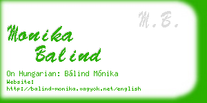 monika balind business card