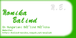monika balind business card